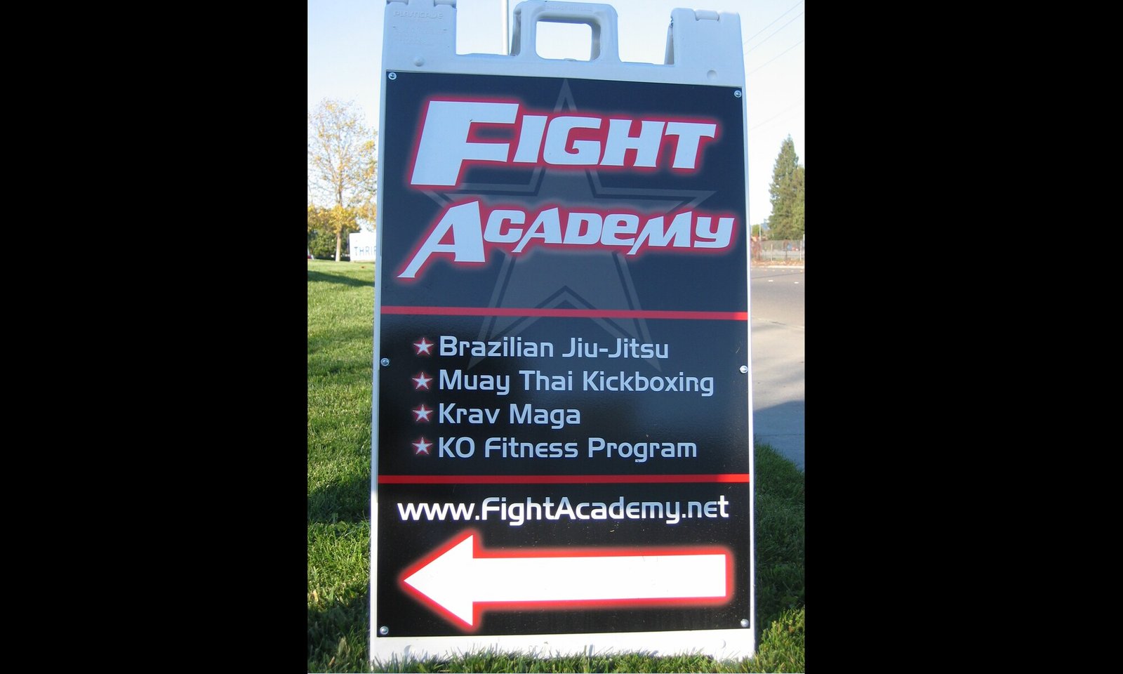Fight Academy A-Frame by Sign Dynamics