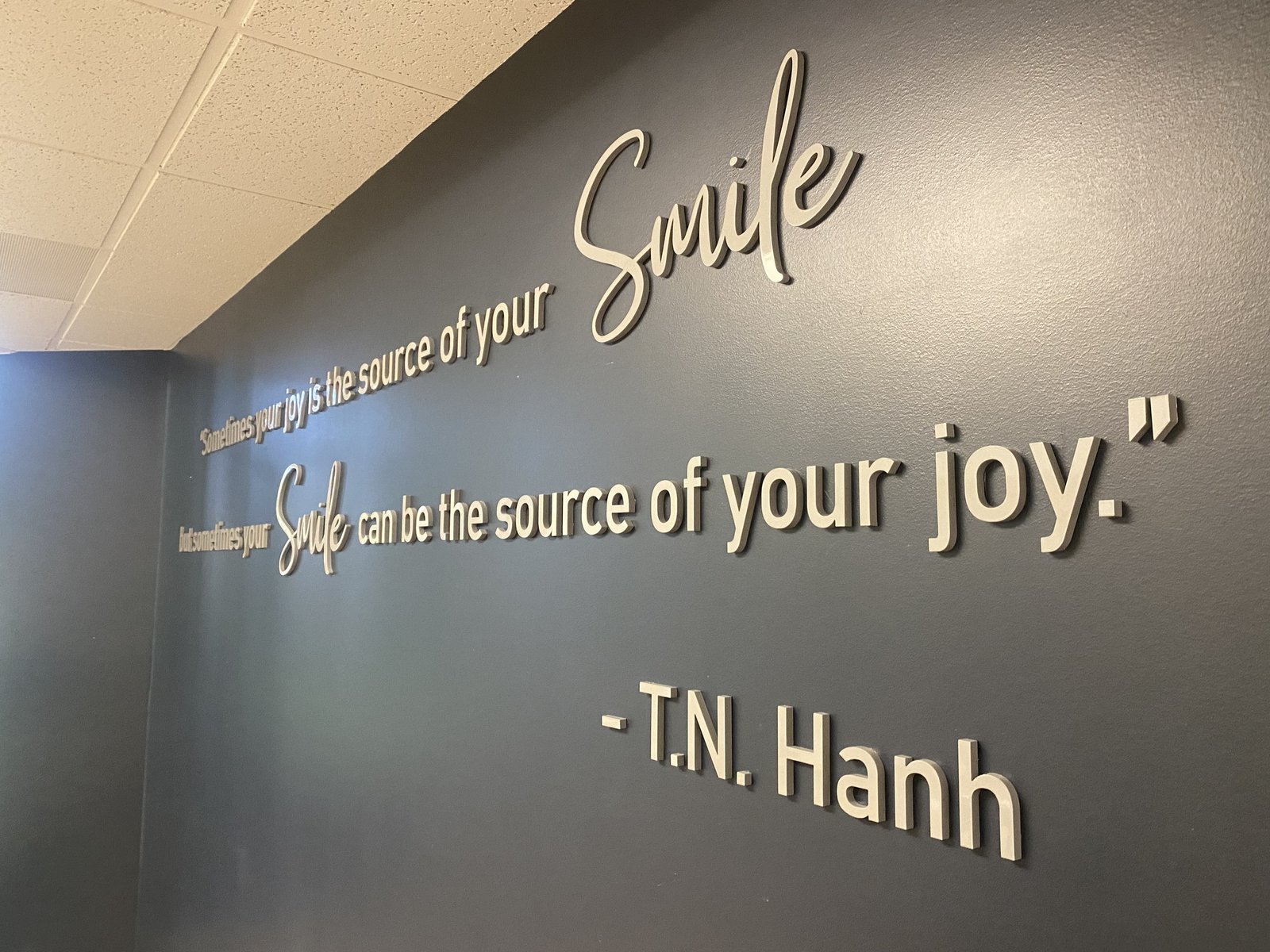 Smile Dimensional Wall Letters by Sign Dynamics