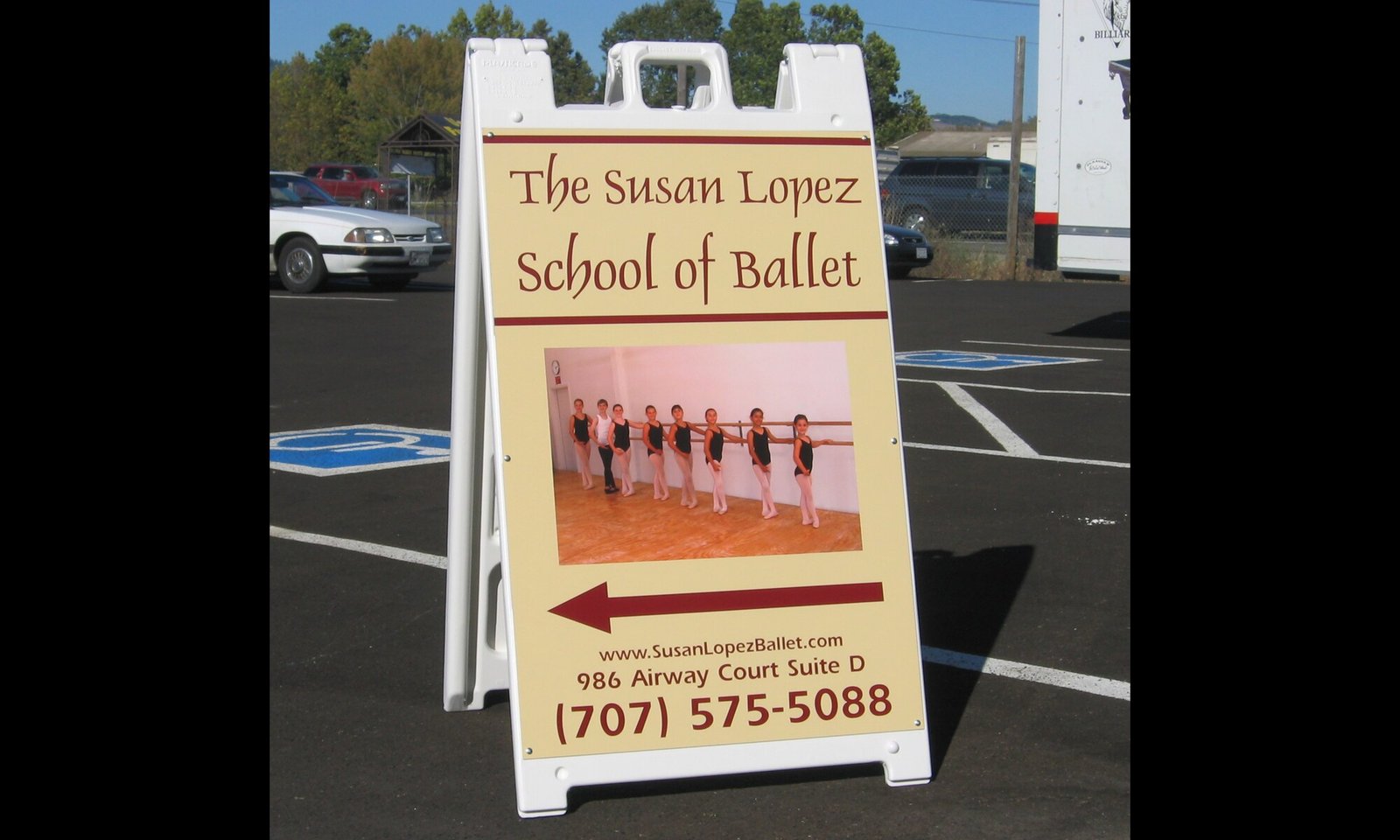 Susan’s Ballet A-Frame by Sign Dynamics