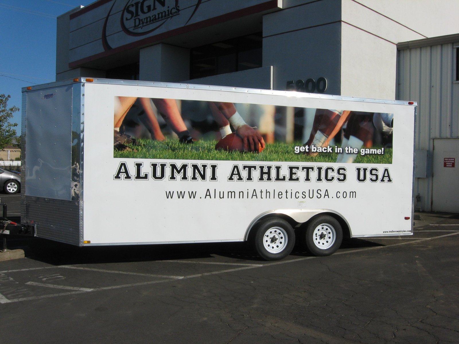 Alumni Athletics Trailer Graphics by Sign Dynamics