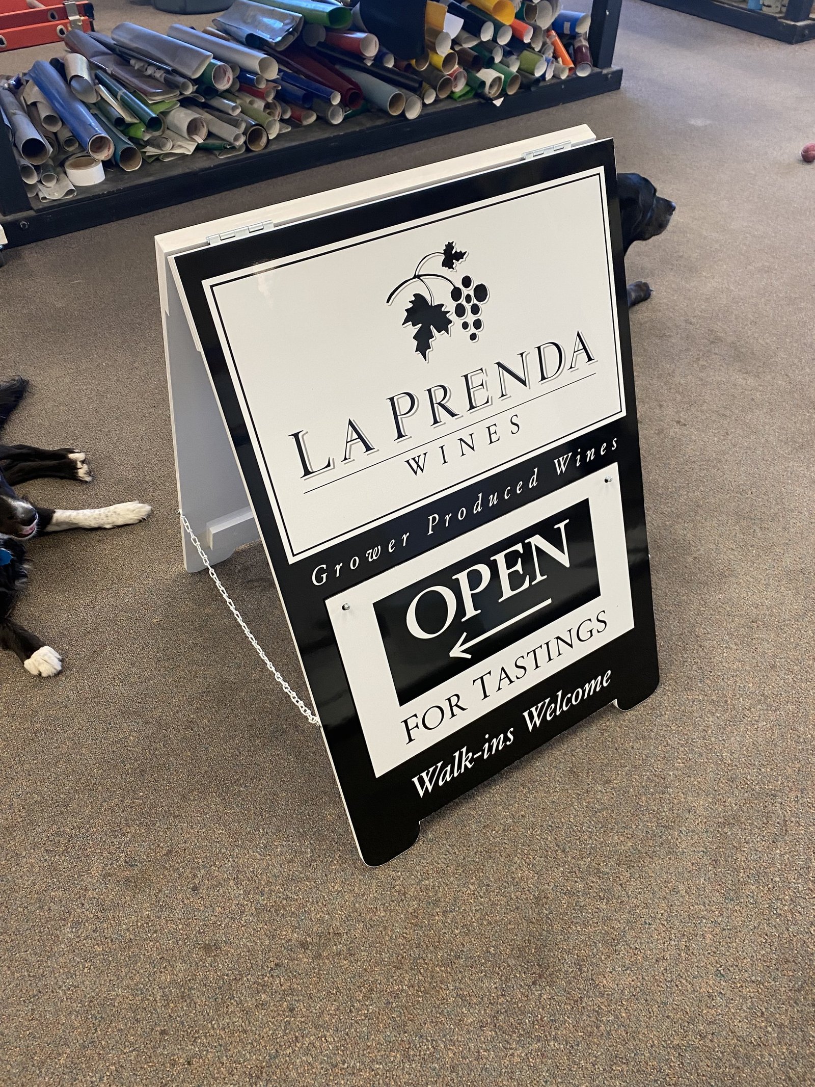 La Prenda Wines A-Frame by Sign Dynamics