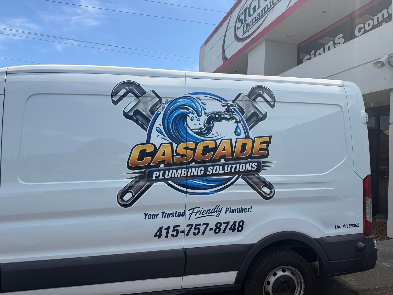 Cascade Plumbing Van Graphics by Sign Dynamics